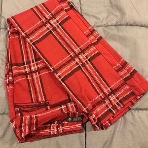 Red plaid NY and Co stretch pants